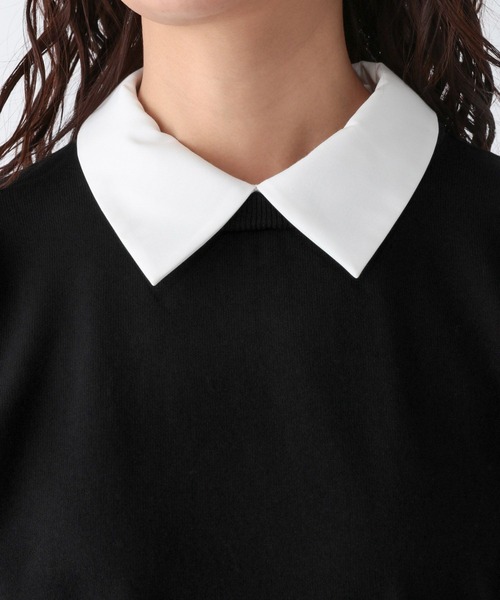 セール】襟付きニットプルオーバー長袖/253273（ニット/セーター