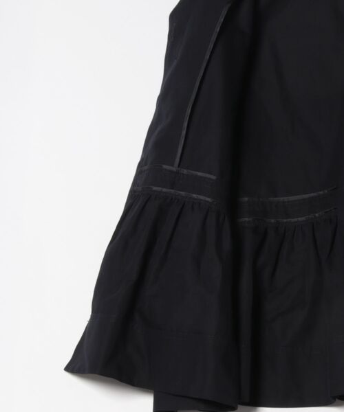 【新品未使用】ハウスオブロータス　ノーカラー　コットンジャケット セール】コットンリネンティアードジャケット（ノーカラー