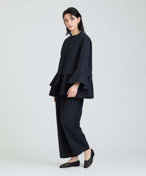 美品✨DES PRES コットンリネンハイカウントクロス ノーカラージャケット セール】コットンリネンハイカウントクロス ノーカラー