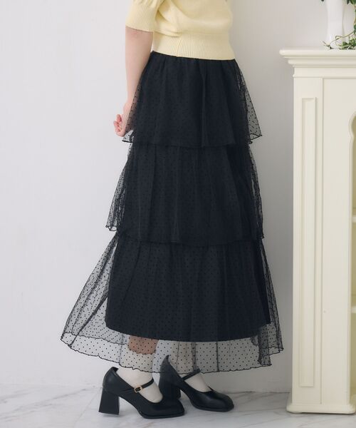 ems excite（エムズエキサイト）の「チュールティアードSK（スカート・レディース・ナチュラル/ピンク/ブラック系その他4・FREE）」の18枚目の写真