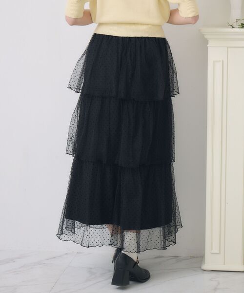 ems excite（エムズエキサイト）の「チュールティアードSK（スカート・レディース・ナチュラル/ピンク/ブラック系その他4・FREE）」の16枚目の写真