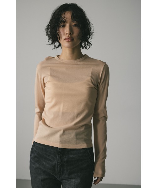 STYLEMIXER（スタイルミキサー）の「ハイゲージニットトップ（ニット/セーター・レディース・アイボリー/ブラック/ベージュ/ミント・FREE）」の19枚目の写真
