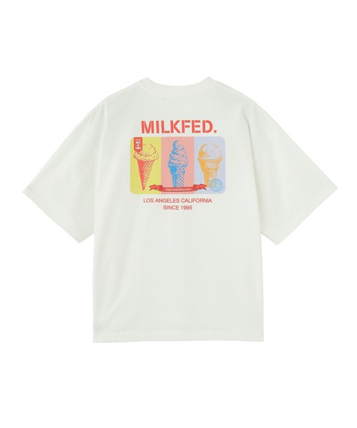 MILKFED.（ミルクフェド）の「TRIPLE ICE CREAM WIDE S/S TEE（Tシャツ/カットソー・レディース・ホワイト/ブラック/ブルー・L/M）」の5枚目の写真