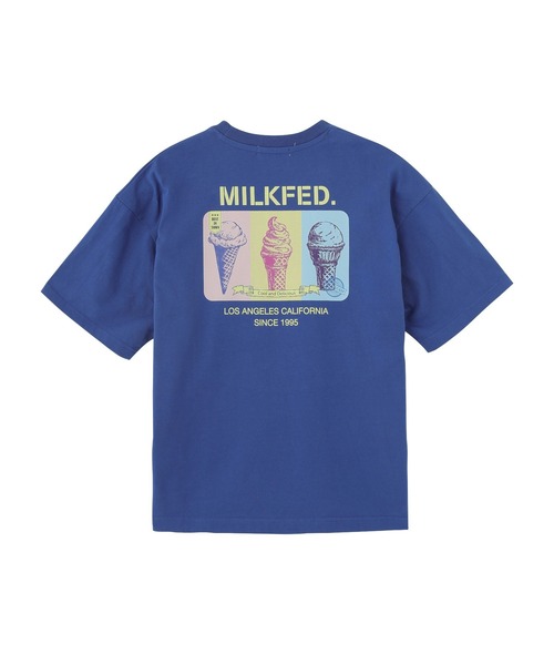 MILKFED.（ミルクフェド）の「TRIPLE ICE CREAM WIDE S/S TEE（Tシャツ/カットソー・レディース・ホワイト/ブラック/ブルー・L/M）」の7枚目の写真