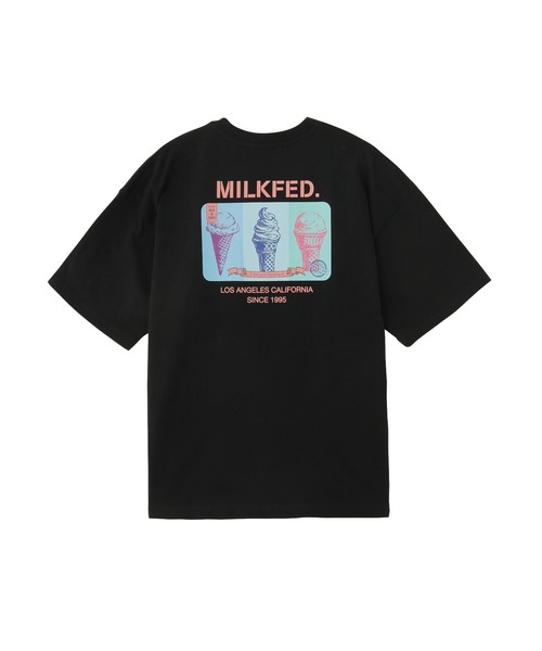 MILKFED.（ミルクフェド）の「TRIPLE ICE CREAM WIDE S/S TEE（Tシャツ/カットソー・レディース・ホワイト/ブラック/ブルー・L/M）」の9枚目の写真