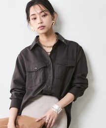 CHIC STYLE | レーヨン麻アウトポケットシャツ<大きいサイズ有>シックスタイル(シャツ/ブラウス)
