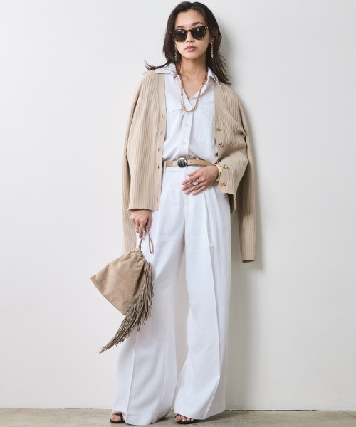 ブラウス シャツ レーヨン麻アウトポケットシャツ「大きいサイズ有」シックスタイル レディース CHIC STYLE ブラウス シャツ レーヨン麻アウトポケットシャツ