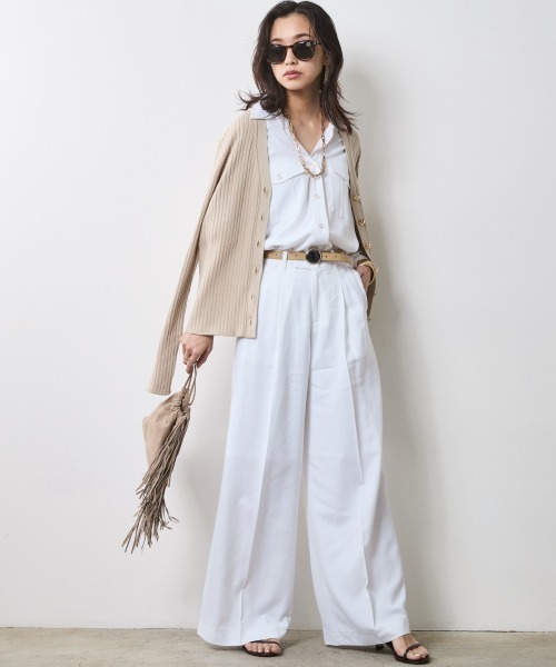 ブラウス シャツ レーヨン麻アウトポケットシャツ「大きいサイズ有」シックスタイル レディース CHIC STYLE ブラウス シャツ レーヨン麻アウトポケットシャツ
