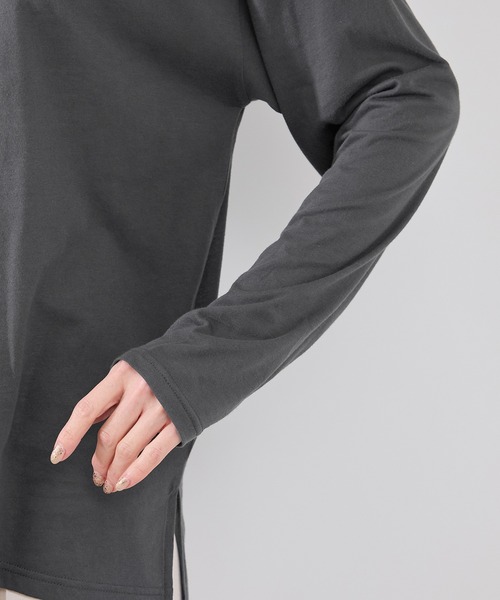 ROPE' PICNIC（ロペピクニック）の「シアーロングTシャツ（Tシャツ/カットソー・レディース・ライトグレー/チャコールグレー/ホワイト/ピンク・38）」の17枚目の写真