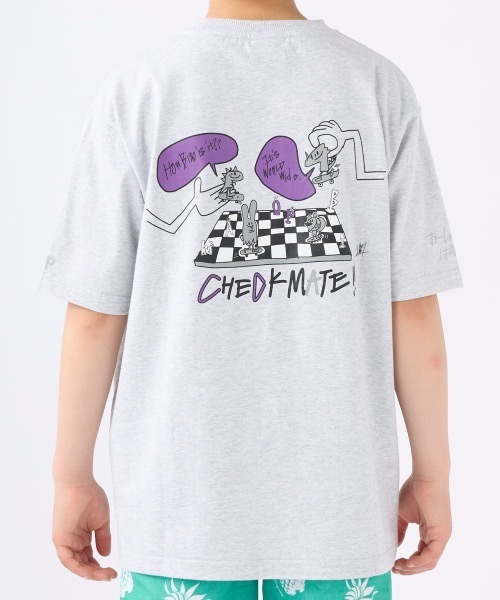 Ocean Pacific(オーシャンパシフィック)の「【OP/オーピー】【Ocean Pacific×MOMOKA YOSHITAKE】アーティストコラボTシャツ バックプリント(Tシャツ/カットソー・キッズ・ヘザーグレー/ホワイト/チャコールグレー・100/110/160/120/130/140/150)」の7枚目の写真