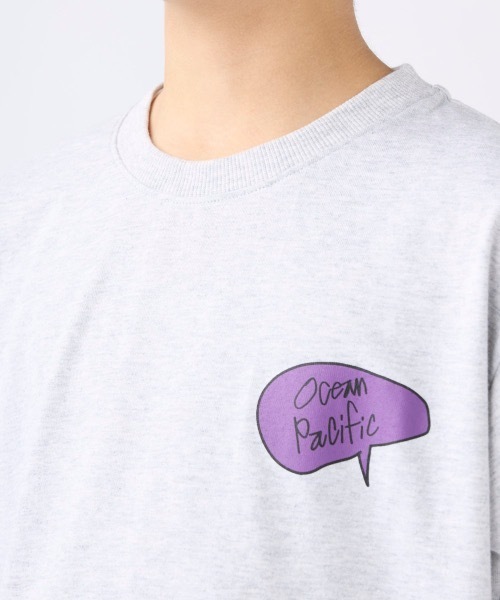 Ocean Pacific(オーシャンパシフィック)の「【OP/オーピー】【Ocean Pacific×MOMOKA YOSHITAKE】アーティストコラボTシャツ バックプリント(Tシャツ/カットソー・キッズ・ヘザーグレー/ホワイト/チャコールグレー・100/110/160/120/130/140/150)」の6枚目の写真