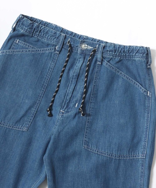 Lee（リー）の「Lee/リー BAKER EASY PANTS/ベーカーイージーパンツ/デニム シアサッカー ルーズテーパードパンツ/レディース メンズ（デニムパンツ・メンズ・ブラック/ワンウォッシュ/インディゴブルー/ベージュ・M/L/XL）」の21枚目の写真