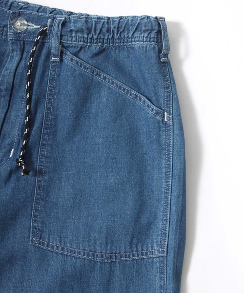 Lee（リー）の「Lee/リー BAKER EASY PANTS/ベーカーイージーパンツ/デニム シアサッカー ルーズテーパードパンツ/レディース メンズ（デニムパンツ・メンズ・ブラック/ワンウォッシュ/インディゴブルー/ベージュ・M/L/XL）」の20枚目の写真