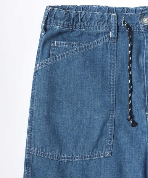 Lee（リー）の「Lee/リー BAKER EASY PANTS/ベーカーイージーパンツ/デニム シアサッカー ルーズテーパードパンツ/レディース メンズ（デニムパンツ・メンズ・ブラック/ワンウォッシュ/インディゴブルー/ベージュ・M/L/XL）」の19枚目の写真