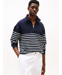 スウェット（ブルー・ネイビー/青色系・ボーダー柄）ファッション通販