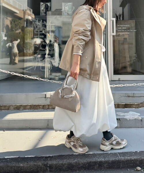 NOLLEY’S（ノーリーズ）の「ラウンドボストンバッグ（ボストンバッグ・レディース・ブラック/ベージュ・FREE）」の7枚目の写真