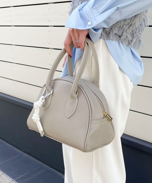 NOLLEY’S（ノーリーズ）の「ラウンドボストンバッグ（ボストンバッグ・レディース・ブラック/ベージュ・FREE）」の11枚目の写真