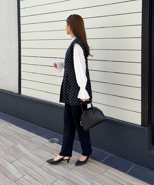 NOLLEY’S（ノーリーズ）の「ラウンドボストンバッグ（ボストンバッグ・レディース・ブラック/ベージュ・FREE）」の13枚目の写真