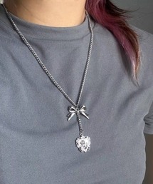 【LAMPOON】エンジェルハートリボンネックレス