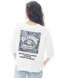 BILLABONG（ビラボン）の「BILLABONG レディース SQUARE LOGO LOOSE CROPPED TEE Tシャツ 【2025年春夏モデル】/ビラボンロゴバックプリントクルーネック半袖Tシャツ（Tシャツ/カットソー）」