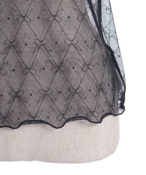 axes femme（アクシーズファム）の「リボンチュールシアーインナー（Tシャツ/カットソー・レディース・ブラック/ホワイト・FREE）」の11枚目の写真