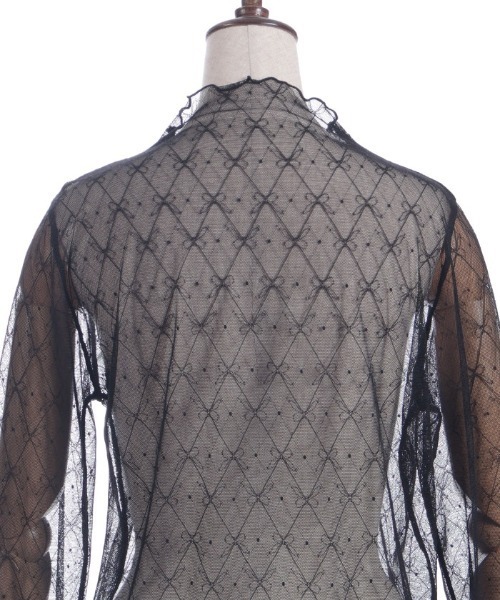 axes femme（アクシーズファム）の「リボンチュールシアーインナー（Tシャツ/カットソー・レディース・ブラック/ホワイト・FREE）」の14枚目の写真