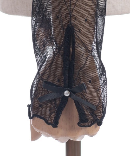 axes femme（アクシーズファム）の「リボンチュールシアーインナー（Tシャツ/カットソー・レディース・ブラック/ホワイト・FREE）」の6枚目の写真