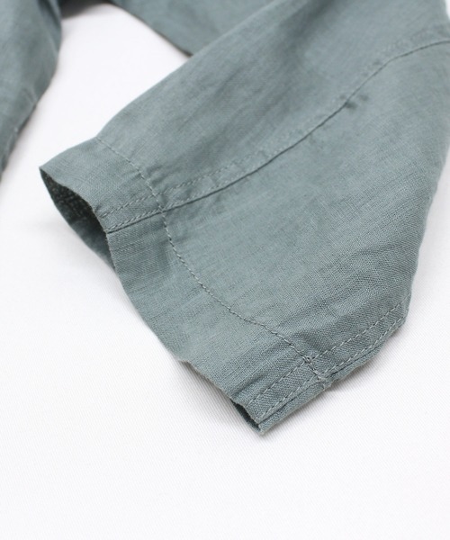 RNA-N(アールエヌエーエヌ)の「B2880 リネンワークシャツジャケット(ノーカラージャケット・レディース・ブラック/キナリ/グリーン・FREE)」の19枚目の写真