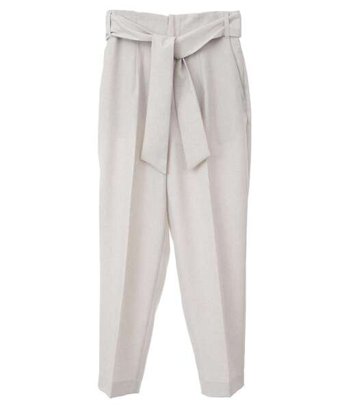 Tiara（ティアラ）の「ベルテッドハイウエストテーパードパンツ（セットアップ可）（スラックス・レディース・ベージュ/マスタード/ネイビー・2/3）」の13枚目の写真