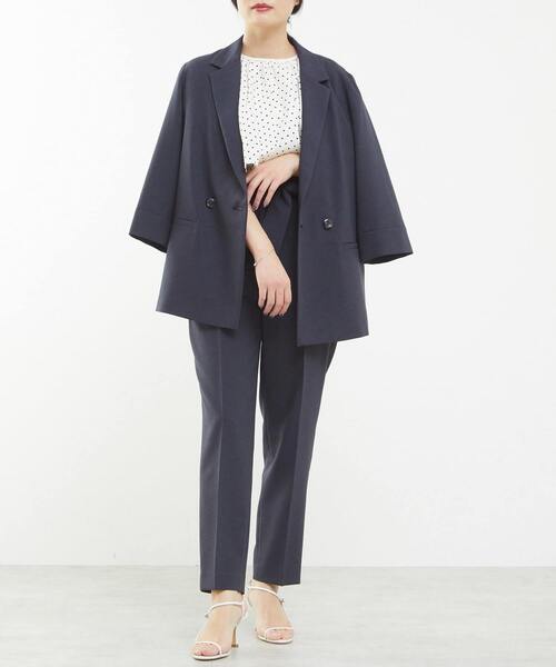 Tiara（ティアラ）の「ベルテッドハイウエストテーパードパンツ（セットアップ可）（スラックス・レディース・ベージュ/マスタード/ネイビー・2/3）」の22枚目の写真