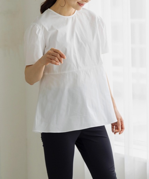 SONO♡ブラウス♡美品♡ Maison sono♡ソーノ♡ SONO/ソーノ】ﾊﾐﾝｸﾞﾄﾞｯﾄﾍﾟﾌﾟﾗﾑﾌﾞﾗｳｽ（シャツ/ブラウス）｜Sono