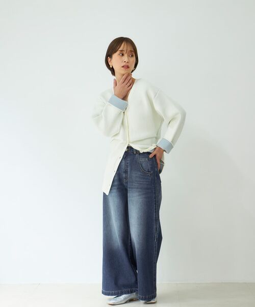 STRATA(エストラータ)の「イレギュラーシームデニム 【低身長・小柄女性】(デニムパンツ・レディース・ブルー/ベージュ/ネイビー・S-Regular/XS-Regular/S-Short/XS-Short)」の15枚目の写真