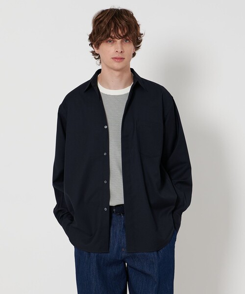 UNITED ARROWS（ユナイテッドアローズ）の「【ZOZO限定】ドレープ フライフロント シャツ（シャツ/ブラウス・メンズ・オリーブ/ライトブルー/ブラック/ナチュラル/ブラウン/ダークグレー/ベージュ/ネイビー・XS/S/M/L/XL/XXL）」の8枚目の写真