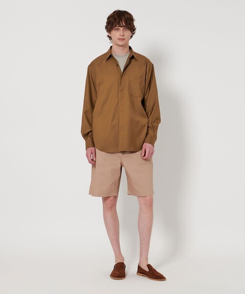 UNITED ARROWS（ユナイテッドアローズ）の「【ZOZO限定】ドレープ フライフロント シャツ（シャツ/ブラウス・メンズ・オリーブ/ライトブルー/ブラック/ナチュラル/ブラウン/ダークグレー/ベージュ/ネイビー・XS/S/M/L/XL/XXL）」の10枚目の写真