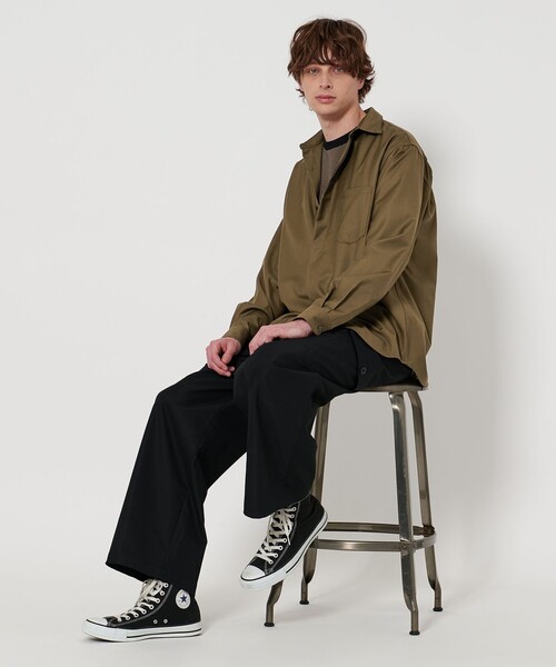 UNITED ARROWS（ユナイテッドアローズ）の「【ZOZO限定】ドレープ フライフロント シャツ（シャツ/ブラウス・メンズ・オリーブ/ライトブルー/ブラック/ナチュラル/ブラウン/ダークグレー/ベージュ/ネイビー・XS/S/M/L/XL/XXL）」の12枚目の写真
