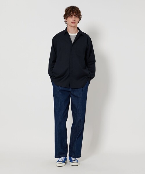 UNITED ARROWS（ユナイテッドアローズ）の「【ZOZO限定】ドレープ フライフロント シャツ（シャツ/ブラウス・メンズ・オリーブ/ライトブルー/ブラック/ナチュラル/ブラウン/ダークグレー/ベージュ/ネイビー・XS/S/M/L/XL/XXL）」の14枚目の写真