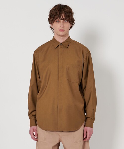 UNITED ARROWS（ユナイテッドアローズ）の「【ZOZO限定】ドレープ フライフロント シャツ（シャツ/ブラウス・メンズ・オリーブ/ライトブルー/ブラック/ナチュラル/ブラウン/ダークグレー/ベージュ/ネイビー・XS/S/M/L/XL/XXL）」の15枚目の写真