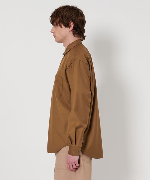 UNITED ARROWS（ユナイテッドアローズ）の「【ZOZO限定】ドレープ フライフロント シャツ（シャツ/ブラウス・メンズ・オリーブ/ライトブルー/ブラック/ナチュラル/ブラウン/ダークグレー/ベージュ/ネイビー・XS/S/M/L/XL/XXL）」の16枚目の写真