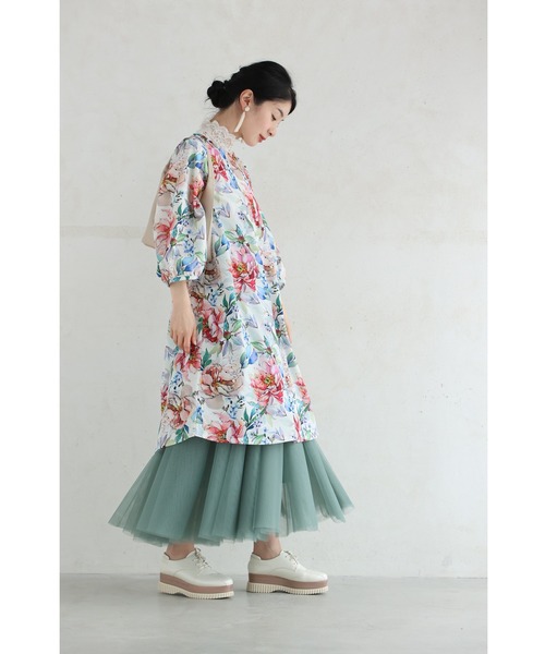 cawaii(カワイイ)の「気分華やぐ春満開Aラインチュニック(チュニック・レディース・アイボリー・FREE)」の18枚目の写真