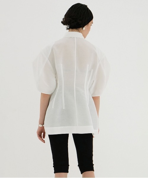 CLANE(クラネ)の「WAIST SHAPE PUFF SLEEVE TOPS(シャツ/ブラウス・レディース・アイボリー・1)」の6枚目の写真