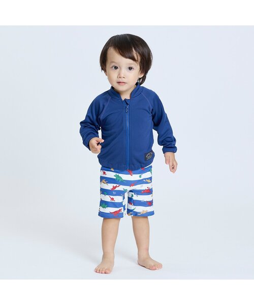 Ampersand（アンパサンド）の「【UVカット】ボクサー水着（水着・キッズ・ネイビー/キャメル/グリーン/ライトグレー/ブラック・80/90/100/110/120）」の6枚目の写真