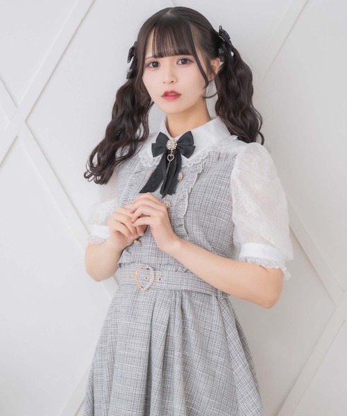 ROJITA(ロジータ)の「ダブルボタンレース切替ツイードワンピース(ワンピース・レディース・ブラック/ホワイト/グレー・FREE)」の21枚目の写真