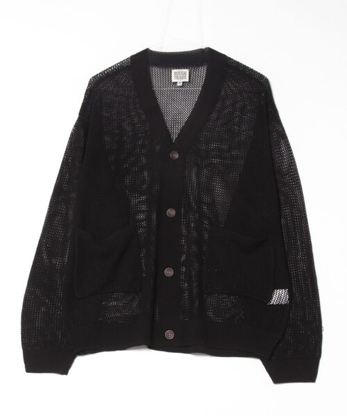 ROUGH TRADE(ラフトレード)の「メッシュカーディガン(M1)(カーディガン/ボレロ・メンズ・グリーン/ブラック/グレー・MEDIUM/LARGE/X-LARGE)」の1枚目の写真