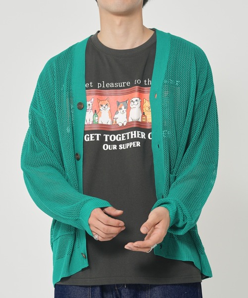 ROUGH TRADE(ラフトレード)の「メッシュカーディガン(M1)(カーディガン/ボレロ・メンズ・グリーン/ブラック/グレー・MEDIUM/LARGE/X-LARGE)」の8枚目の写真