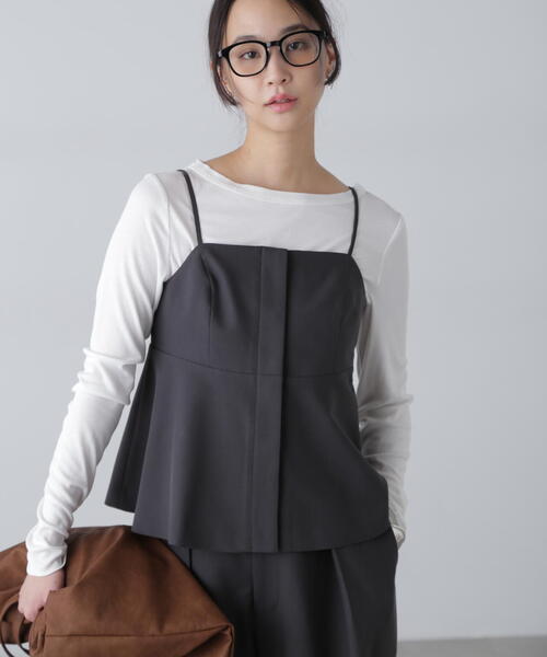 FREE'S MART（フリーズマート）の「〈セットアップ対応〉ペプラムキャミソールビスチェ[肩ひも調節可]（その他トップス・レディース・ブラック/ブルー/ホワイト系その他・FREE）」の11枚目の写真