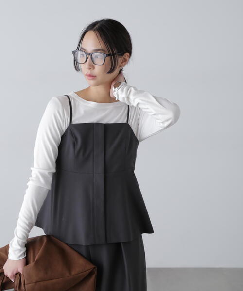 FREE'S MART（フリーズマート）の「〈セットアップ対応〉ペプラムキャミソールビスチェ[肩ひも調節可]（その他トップス・レディース・ブラック/ブルー/ホワイト系その他・FREE）」の16枚目の写真