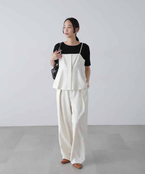 FREE'S MART（フリーズマート）の「〈セットアップ対応〉ペプラムキャミソールビスチェ[肩ひも調節可]（その他トップス・レディース・ブラック/ブルー/ホワイト系その他・FREE）」の9枚目の写真