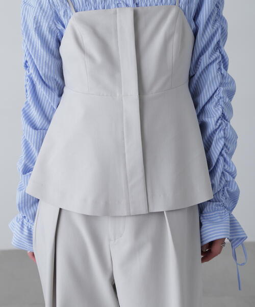 FREE'S MART（フリーズマート）の「〈セットアップ対応〉ペプラムキャミソールビスチェ[肩ひも調節可]（その他トップス・レディース・ブラック/ブルー/ホワイト系その他・FREE）」の22枚目の写真