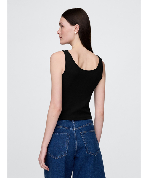 GAP（ギャップ）の「モダン クロップド タンクトップ（タンクトップ・レディース・イエロー/ピンク/グリーン/ブラック/ホワイト/ネイビー/レッド・S/M/L/XL/XS/XXS）」の20枚目の写真