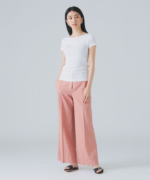 three dots（スリードッツ）の「three dots / Ginger ショートスリーブ Tシャツ（Tシャツ/カットソー・レディース・ホワイト/ブラック・SMALL/MEDIUM）」の4枚目の写真